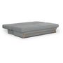 Voir la diapositive 5 : MARKET24 Banquette convertible - 3 places - NAOTO - Tissu gris clair - Coffre de rangement - 202 x 98 x 98 cm