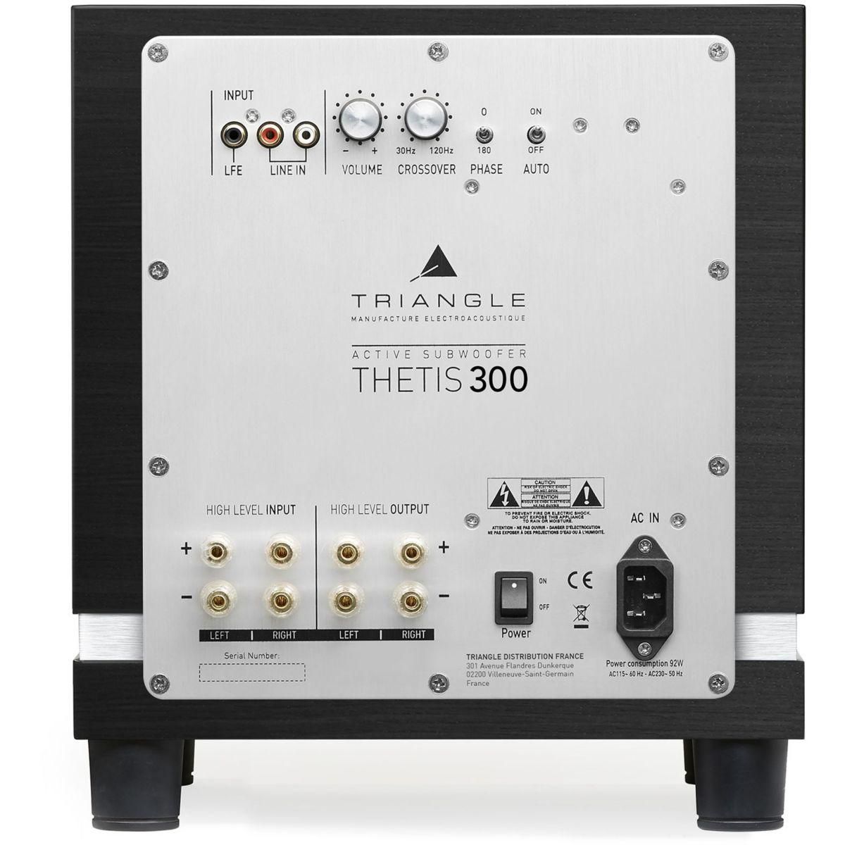Triangle Caisson de basse THETIS 300 Noir bois