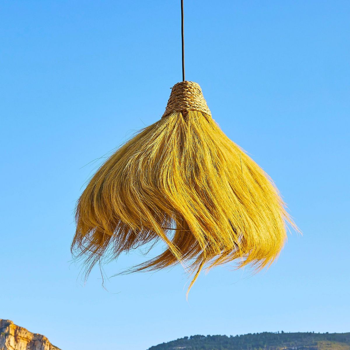 Lumisky Suspension d'extérieur MASAI Bois Jonc de mer D60 cm