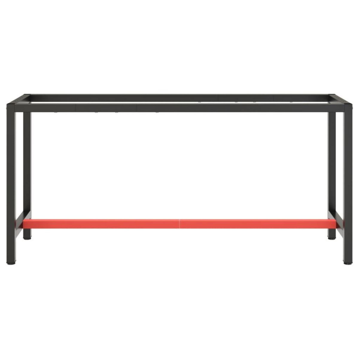 VIDAXL Cadre de banc de travail Noir et rouge mat 170x50x79 cm Metal