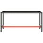 Voir la diapositive 3 : VIDAXL Cadre de banc de travail Noir et rouge mat 170x50x79 cm Metal