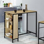 Voir la diapositive 2 : ID MARKET Ensemble table de bar DETROIT et 2 tabourets design industriel