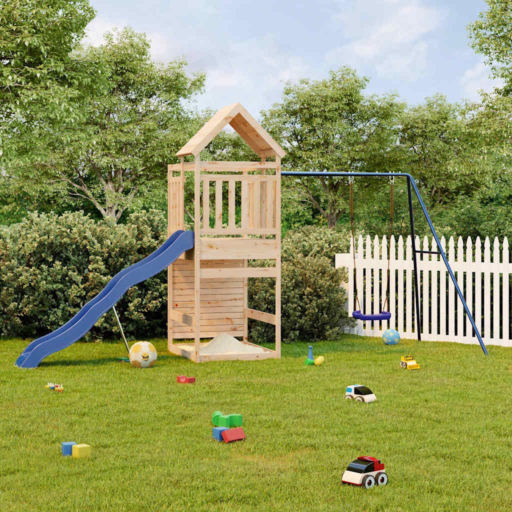 VIDAXL Aire de jeux d'exterieur bois de pin massif