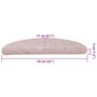 Voir la diapositive 6 : VIDAXL Tapis d'escalier 30 pcs rose clair 56x17x3 cm