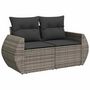 Voir la diapositive 5 : VIDAXL Salon de jardin 9 pcs avec coussins gris resine tressee