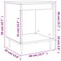 Voir la diapositive 6 : VIDAXL Table de chevet Noir 40x35x50 cm Bois d'ingenierie