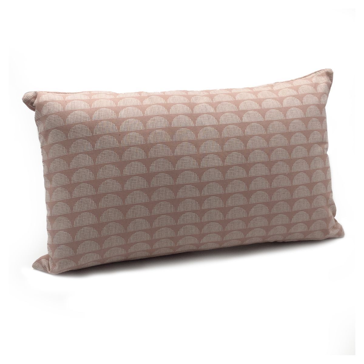 TODAY Coussin fantaisie déhoussable en coton 145 g/m2  1 face velours 1 face motif géométrique TERRA ROSA