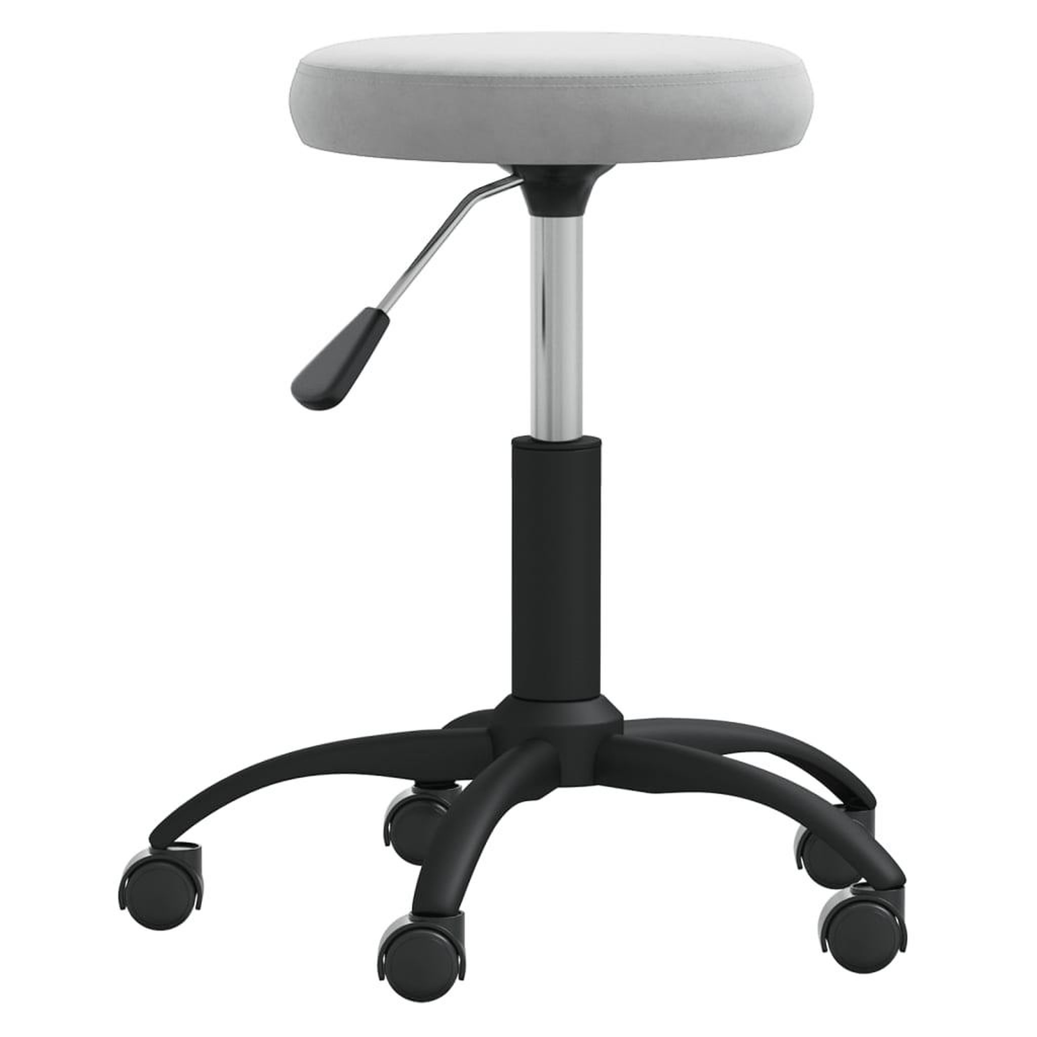 Voir la diapositive 3 : VIDAXL Chaise pivotante de bureau Gris clair Velours