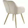 tectake 4 Chaises MARILYN Effet Velours Style Scandinave