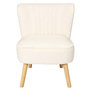 Voir la diapositive 3 : The Home Deco Factory Fauteuil crapaud en bouclette Moss - Blanc