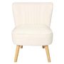 Voir la diapositive 3 : The Home Deco Factory Fauteuil crapaud en bouclette Moss - Blanc
