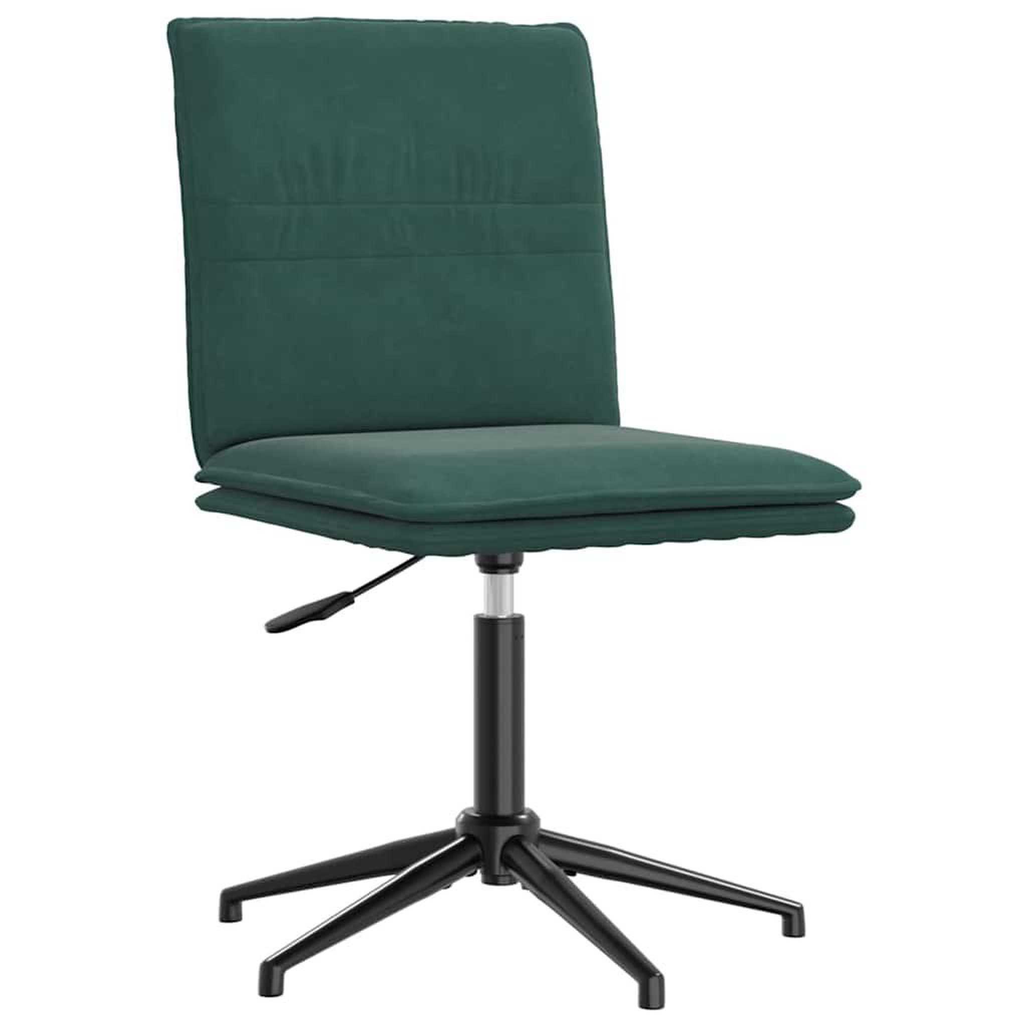 VIDAXL Chaise de salle a manger Vert fonce Velours