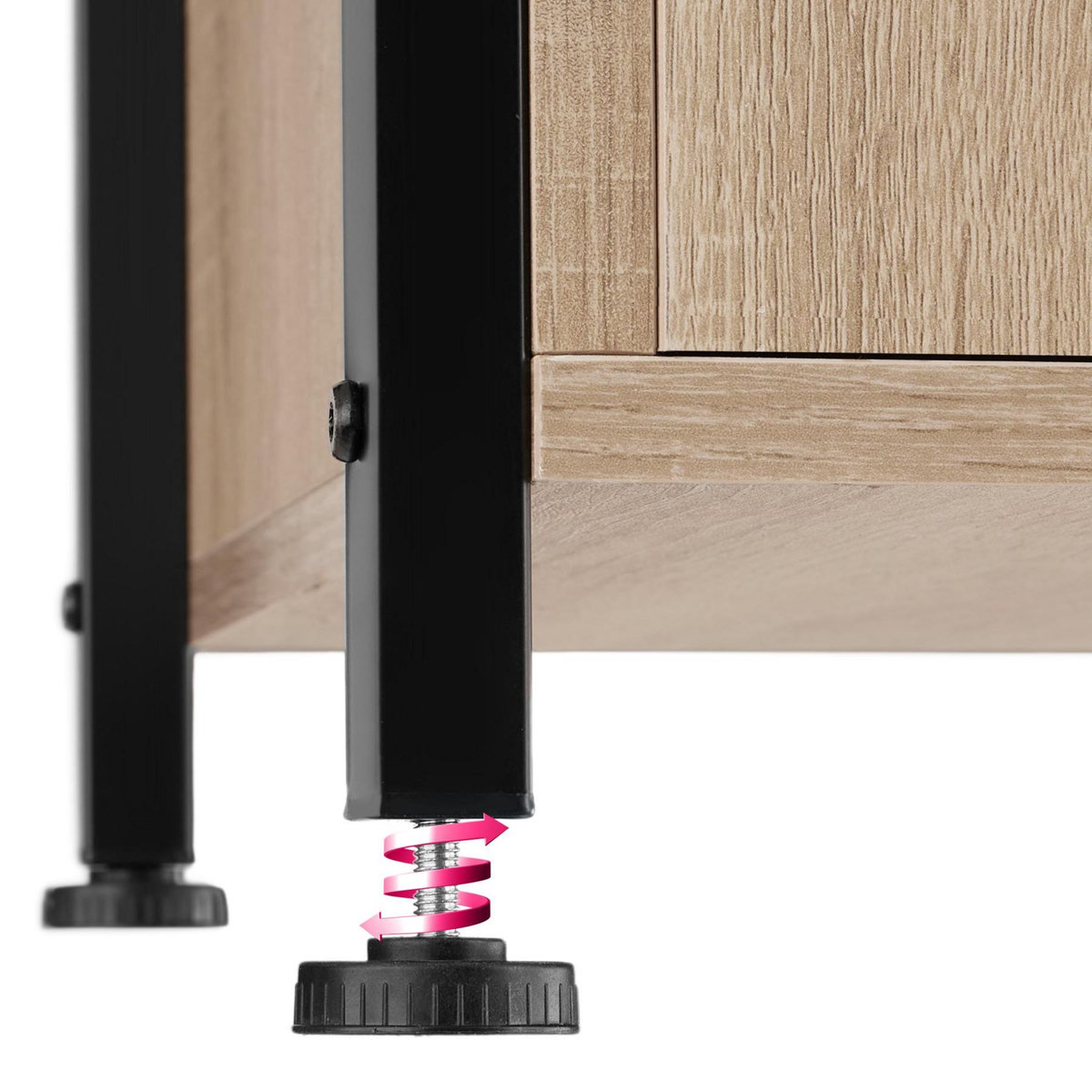 tectake Table de chevet Style industriel 40 x 42 x 605 cm