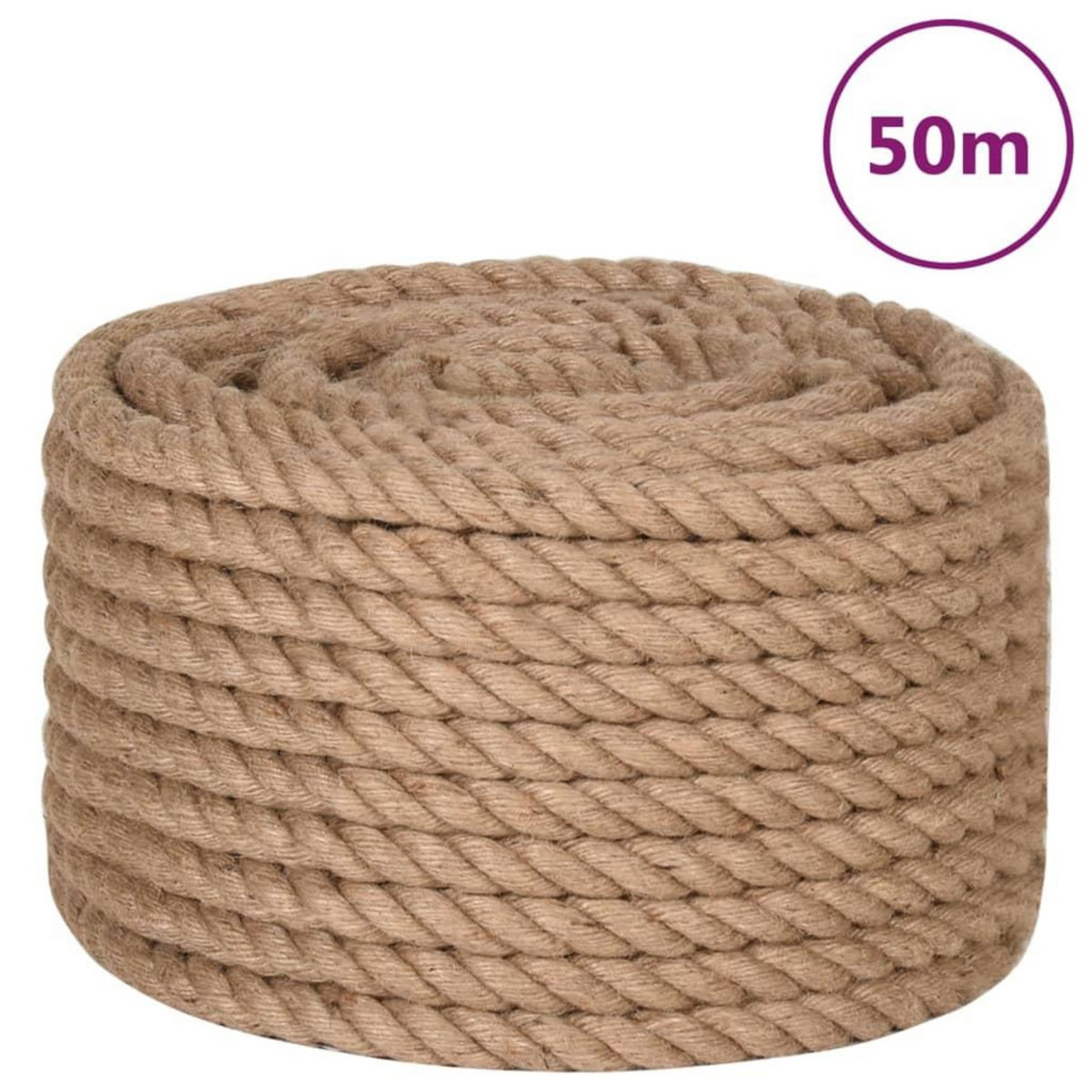 VIDAXL Corde de jute 50 m de long 24 mm d'epaisseur