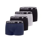PIERRE CARDIN Lot de 4 boxers homme en coton Basic. Coloris disponibles : Noir