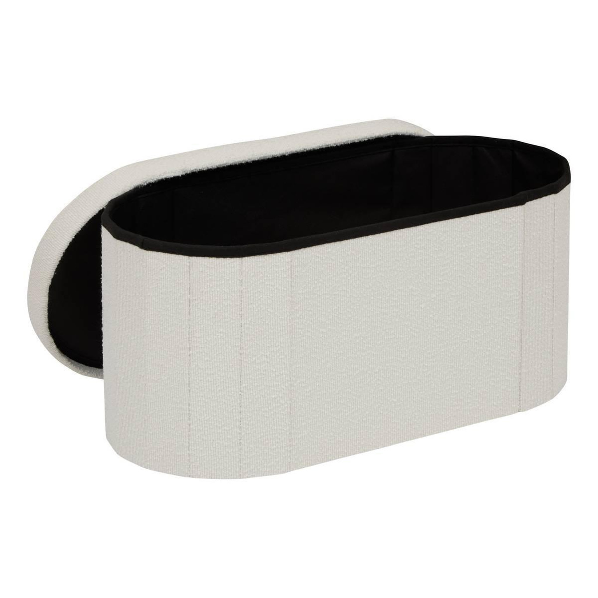 Voir la diapositive 3 : ATMOSPHERA Pouf coffre double  fink  76cm blanc