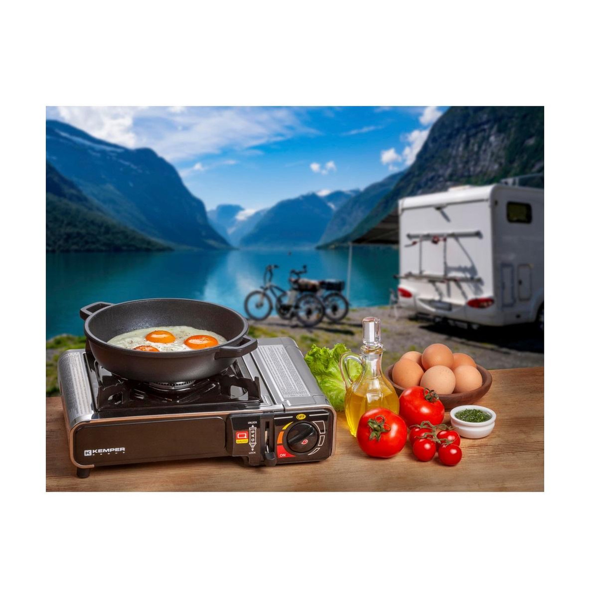 Voir la diapositive 3 : Kemper Réchaud gaz 1 feu 2.2kw inox - 104987SS