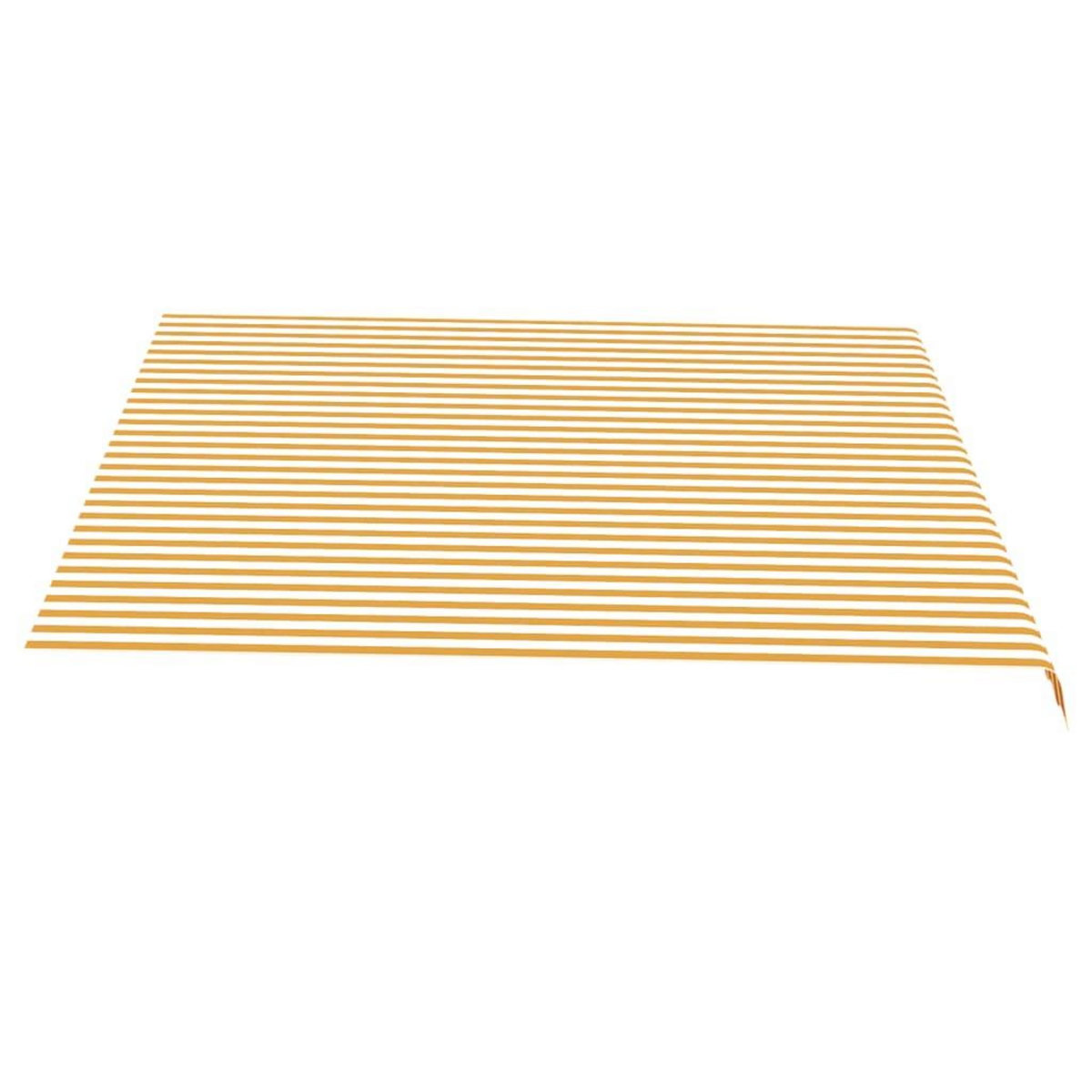 VIDAXL Tissu de remplacement pour auvent Jaune et blanc 4x3,5 m