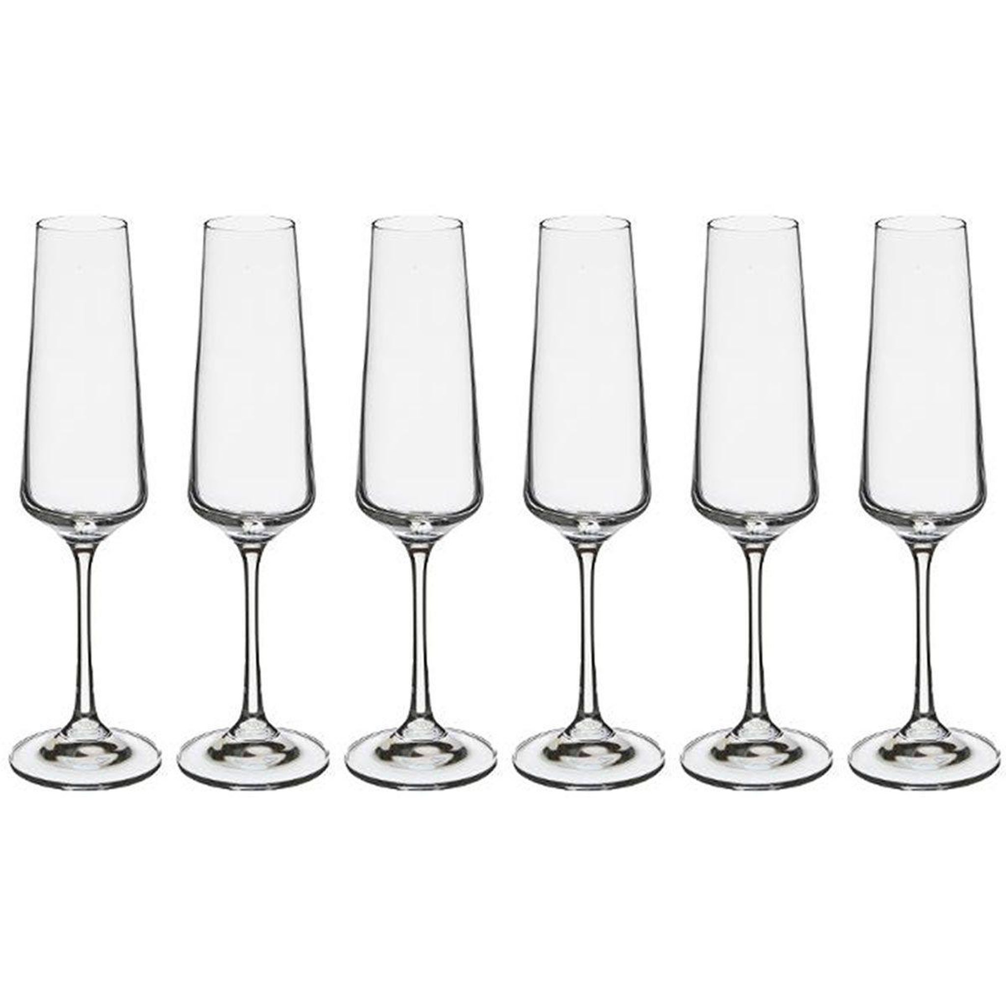 SECRET DE GOURMET Lot de 6 flûtes à champagne  selenga ii  16cl transparent