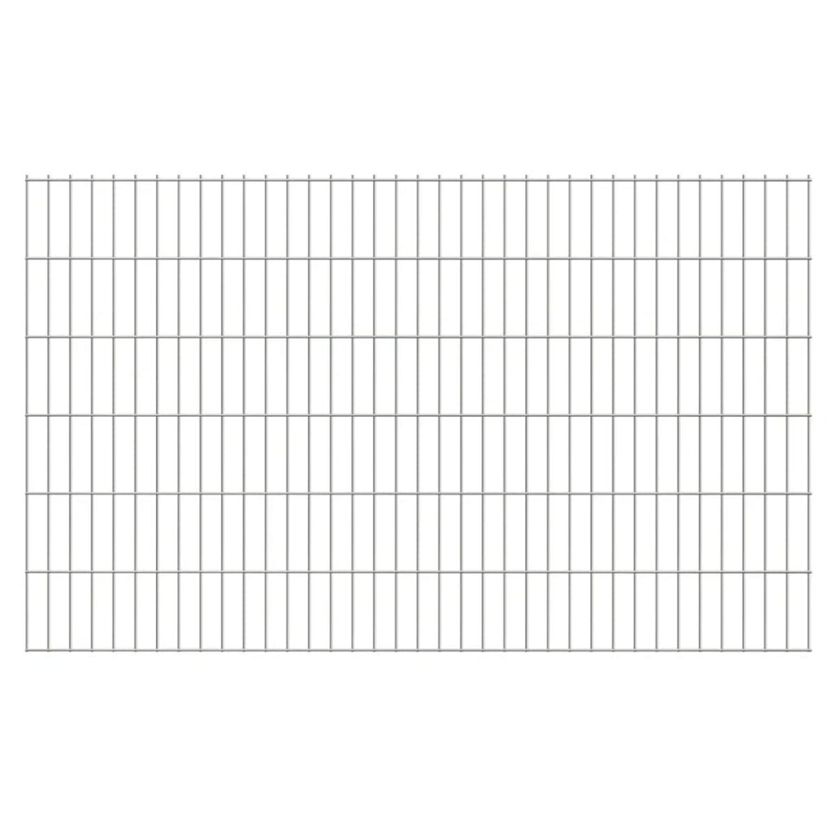 VIDAXL Panneaux de cloture de jardin 2D 2,008x1,23m 20 m total Argente