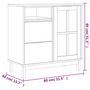 Voir la diapositive 6 : VIDAXL Buffet avec porte vitree FLAM 80x40x80 cm bois massif de pin