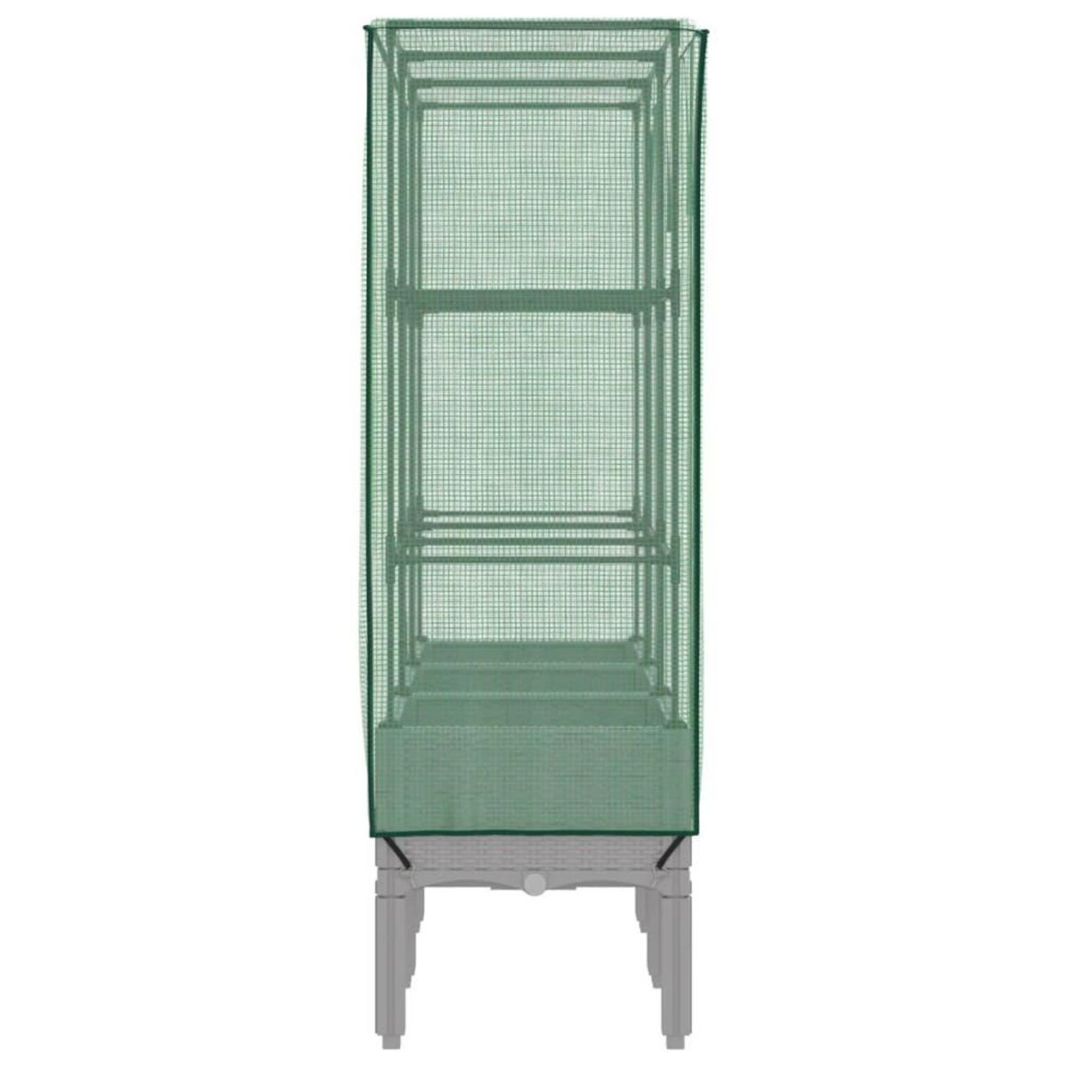 VIDAXL Jardiniere surelevee avec housse aspect rotin 120x40x140 cm