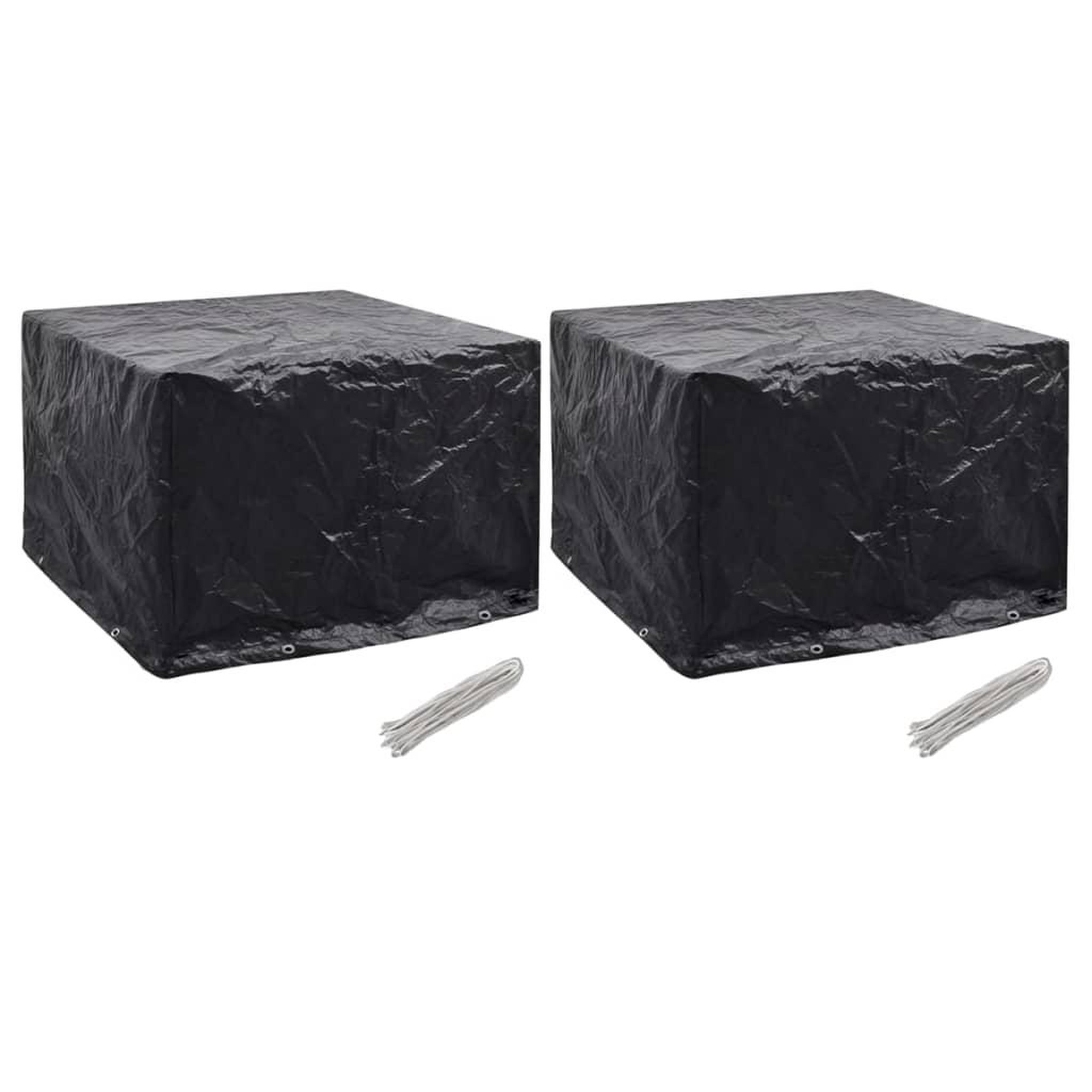 VIDAXL Housses de salon de jardin 2 pcs 8 œillets 122x112x98 cm