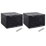 Voir la diapositive 1 : VIDAXL Housses de salon de jardin 2 pcs 8 œillets 122x112x98 cm