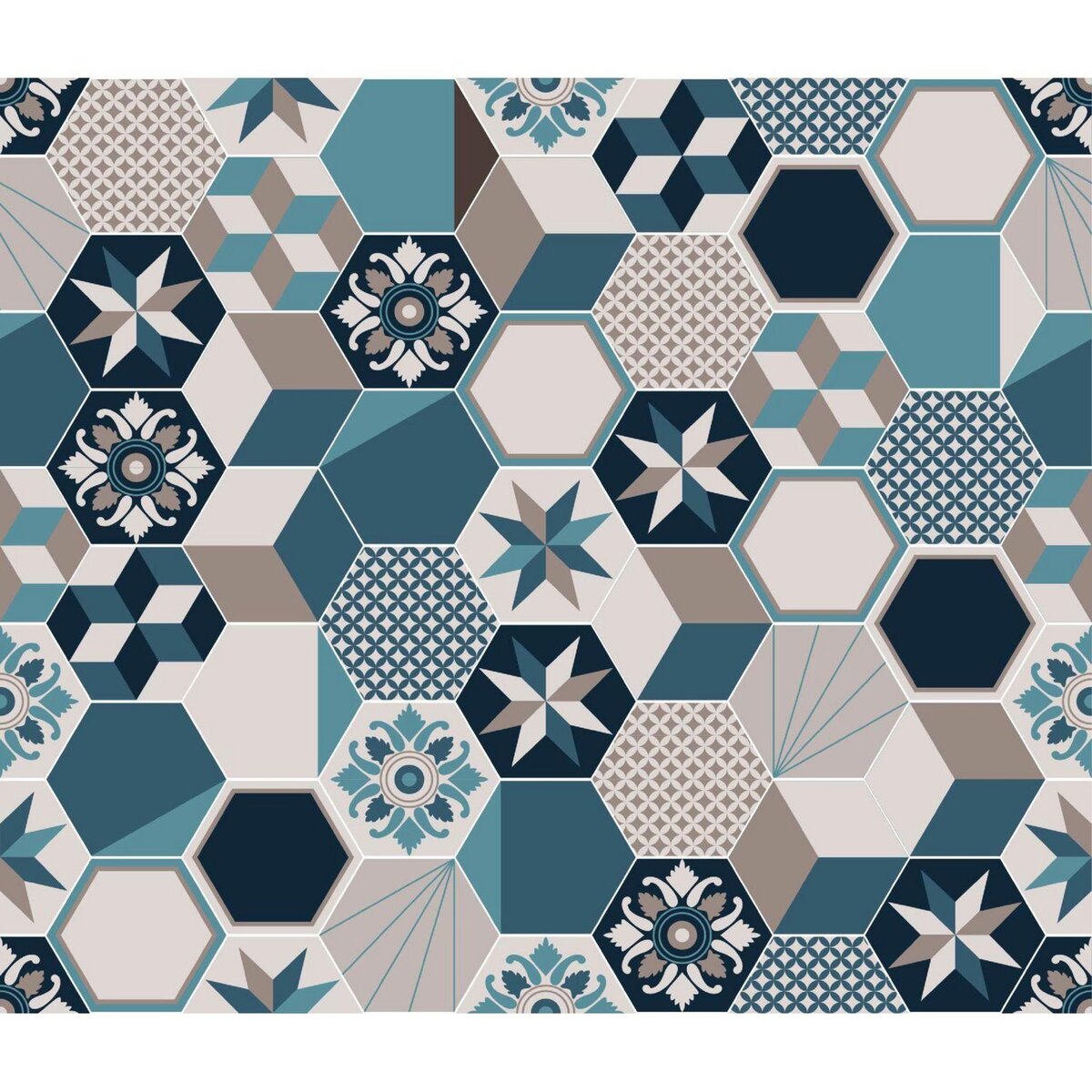 HABITABLE Crédence adhésive carreaux en aluminium Exa