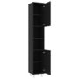 Voir la diapositive 4 : VIDAXL Armoire de salle de bain Noir 30x30x179 cm Bois d'ingenierie