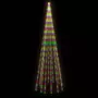 VIDAXL Sapin de Noël sur mat de drapeau 732 LED Colorees 500 cm