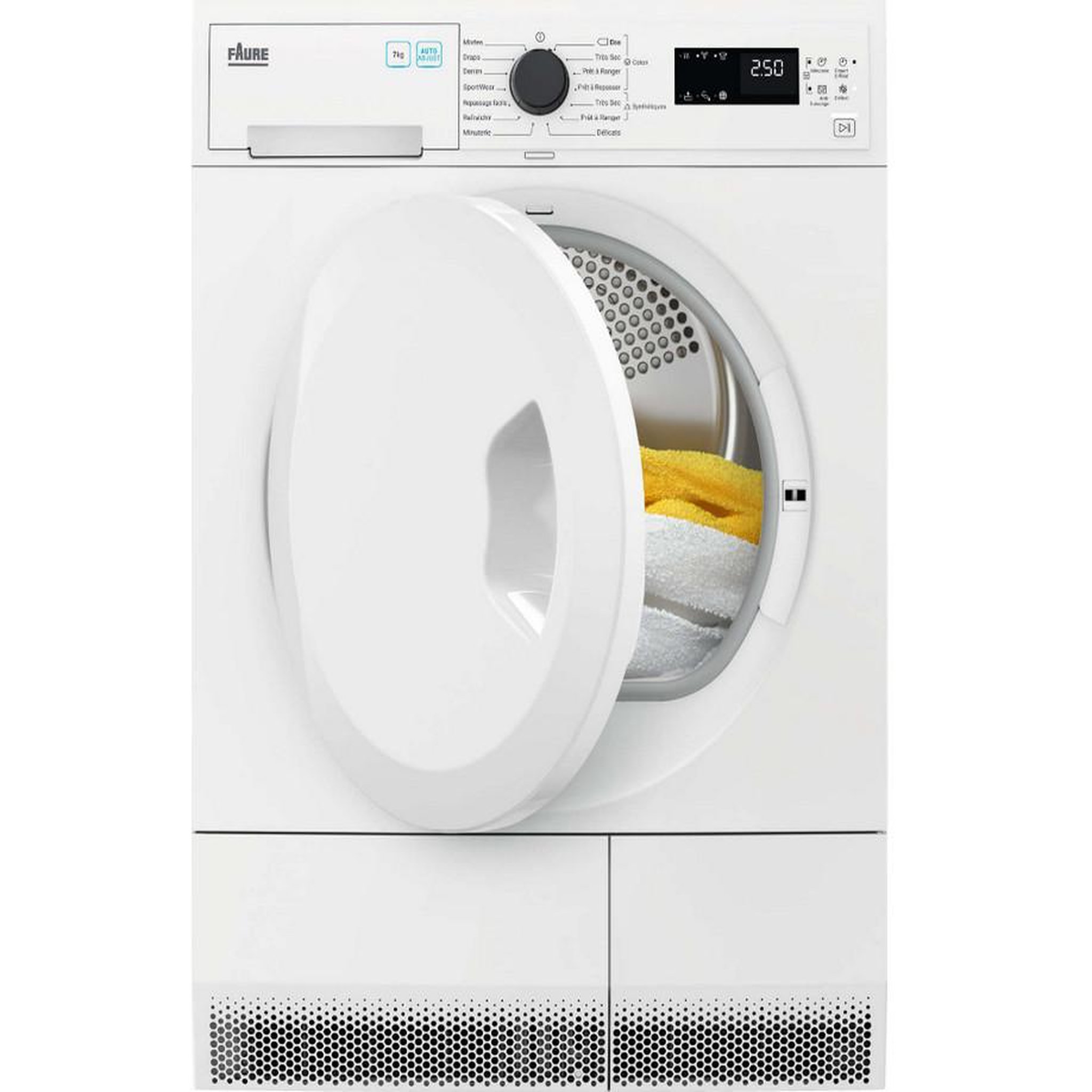 Voir la diapositive 1 : FAURE Sèche-linge à condensation 60cm 7kg b blanc - fdp7406pz