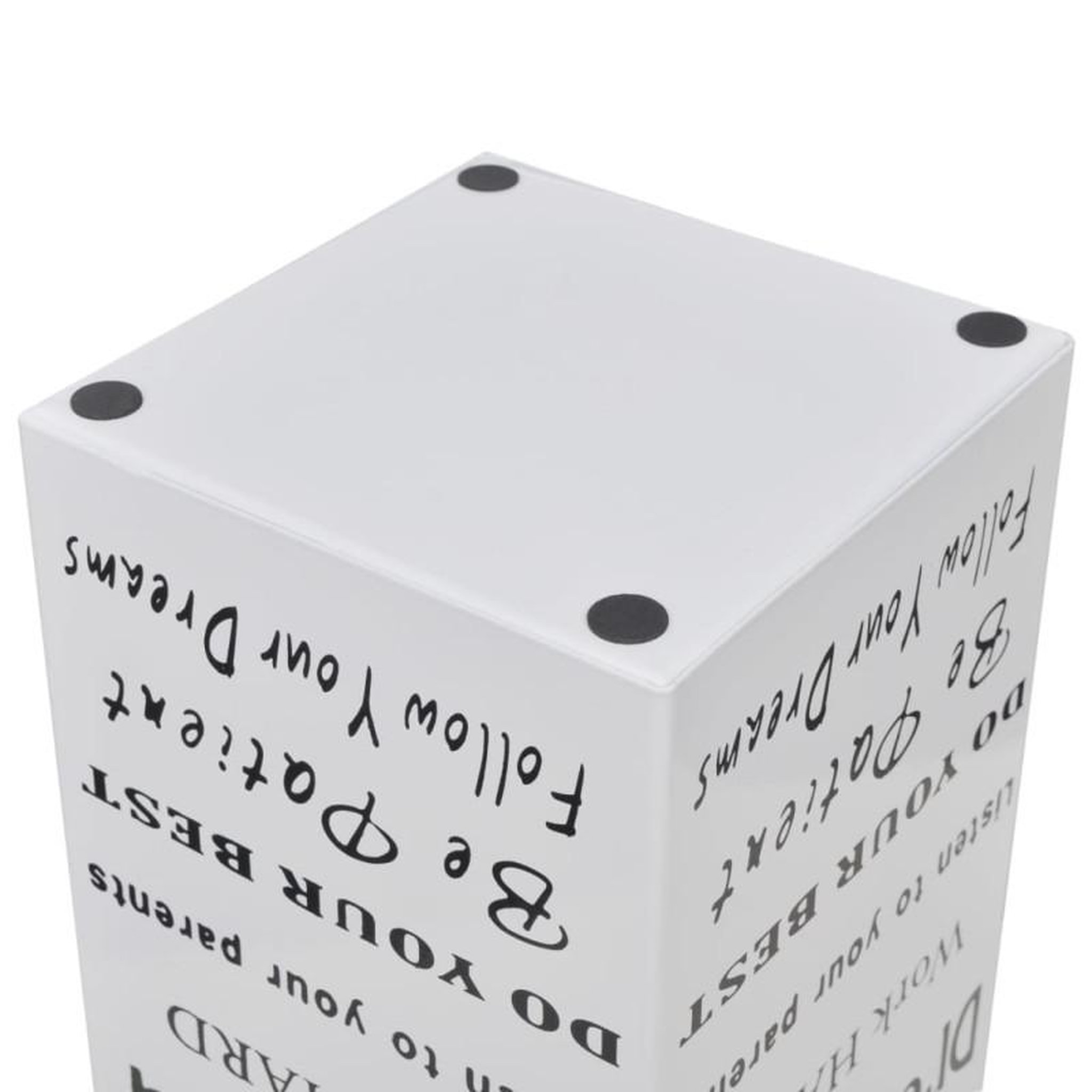 Voir la diapositive 4 : VIDAXL Blanc Carré Porte parapluie Stockage pour cannes bâtons Acier 48,5 cm