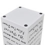 Voir la diapositive 4 : VIDAXL Blanc Carré Porte parapluie Stockage pour cannes bâtons Acier 48,5 cm