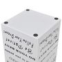 Voir la diapositive 4 : VIDAXL Blanc Carré Porte parapluie Stockage pour cannes bâtons Acier 48,5 cm