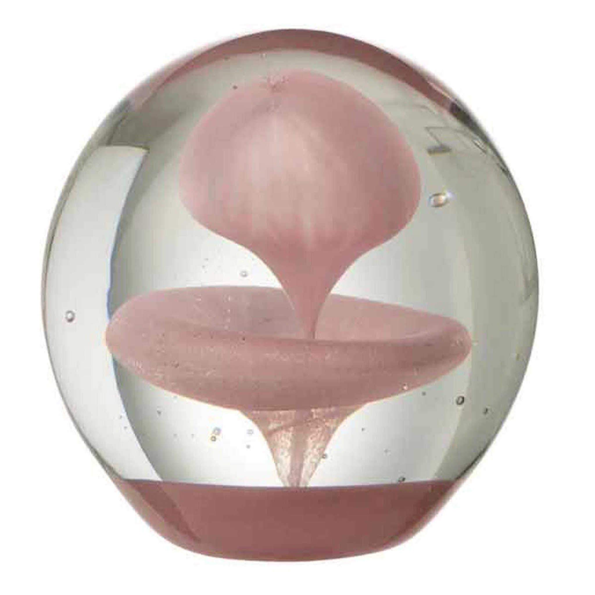 J-LINE Presse-papier déco  bulle en verre  10cm rose
