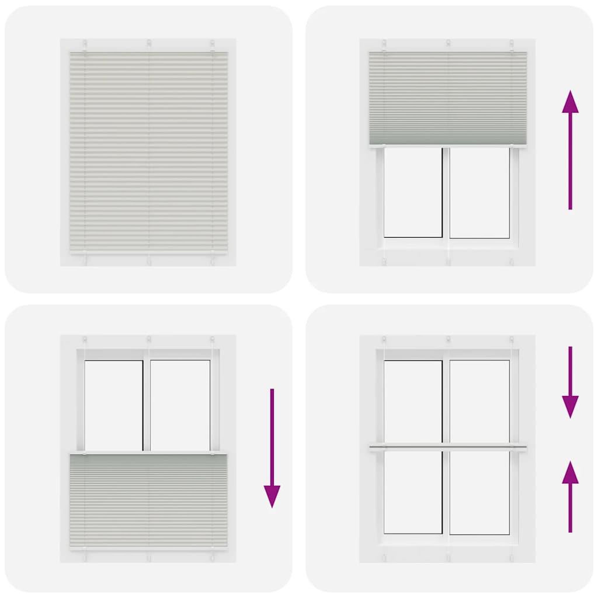 Voir la diapositive 5 : VIDAXL Store plisse gris clair 105x100cm largeur du tissu 104,4cm
