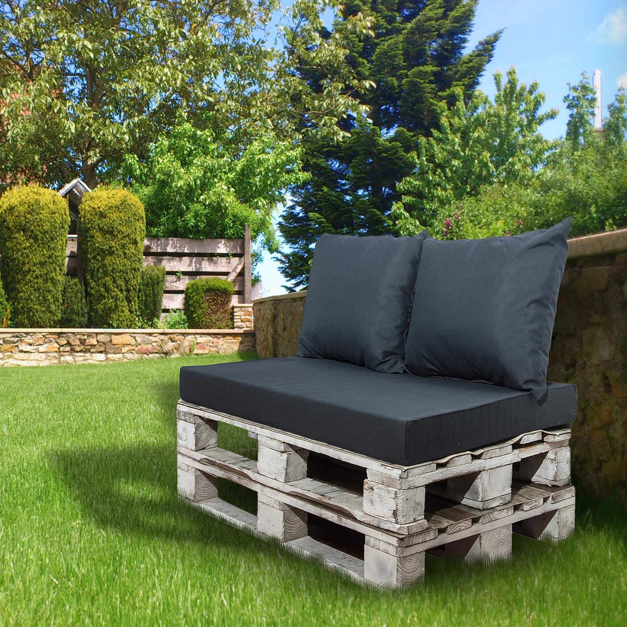 Voir la diapositive 1 : Jardin Privé Coussins pour palette gris