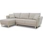 Voir la diapositive 5 : MARKET24 Canapé d'angle convertible réversible 3-4 places CLAUDIUS - Tissu Beige - Coffre de rangement - L 244 x P 158 x H 95 cm