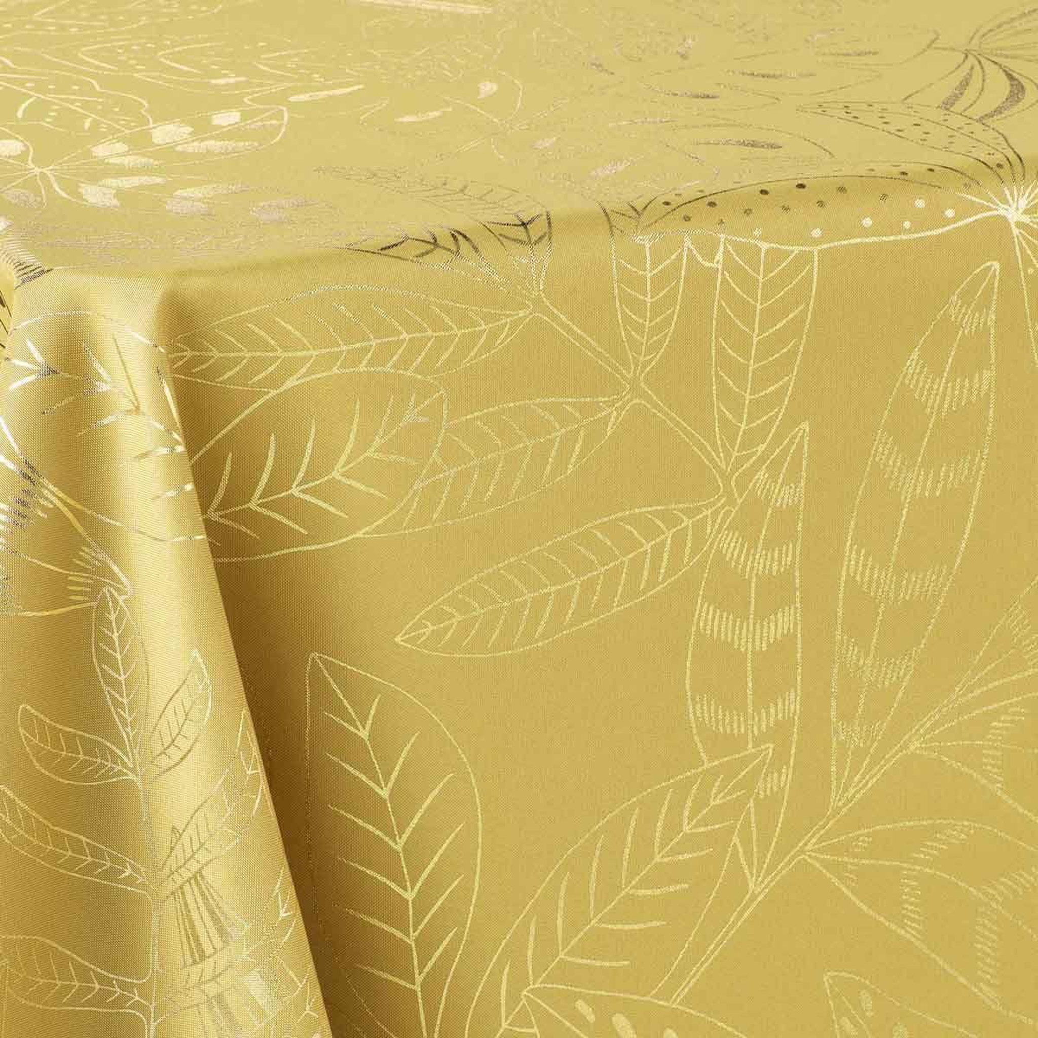 Voir la diapositive 2 : Douceur d'Intérieur Nappe imprimée déco  belflor  150x240cm jaune