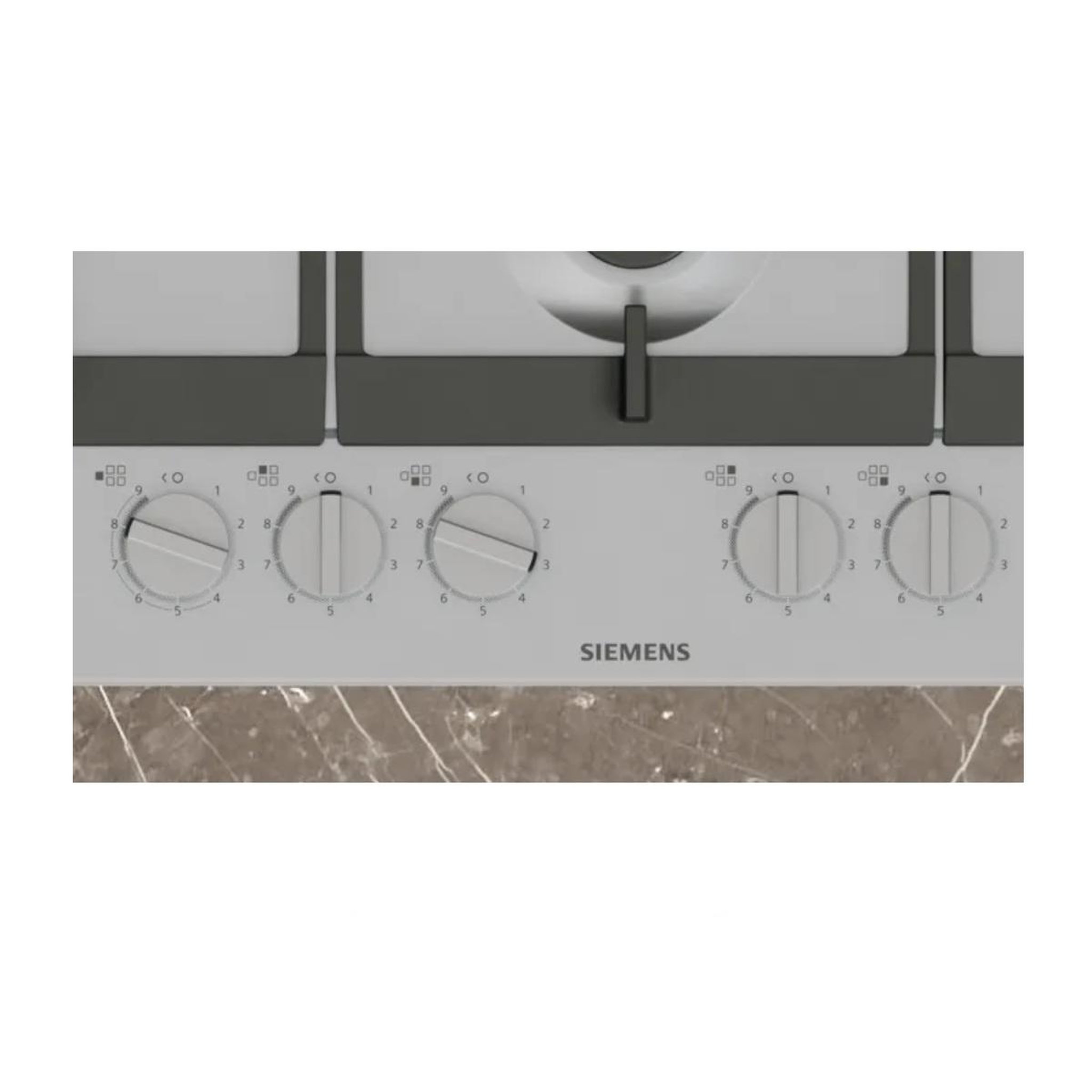 Voir la diapositive 2 : Siemens Table de cuisson gaz 75cm 5 feux 12500w inox - ec7a5si90