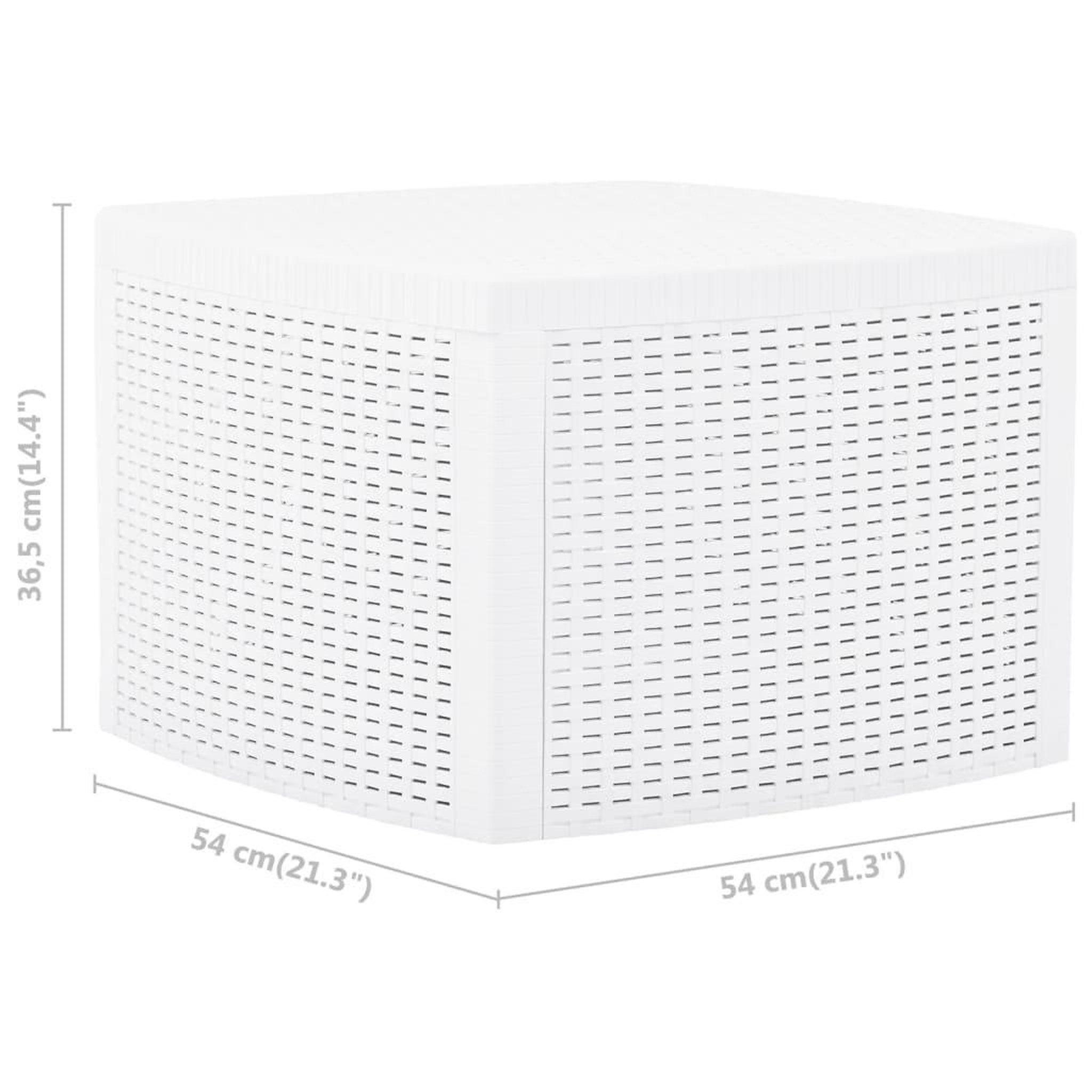 Voir la diapositive 6 : VIDAXL Table d'appoint Blanc 54x54x36,5 cm Plastique