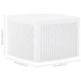 Voir la diapositive 6 : VIDAXL Table d'appoint Blanc 54x54x36,5 cm Plastique