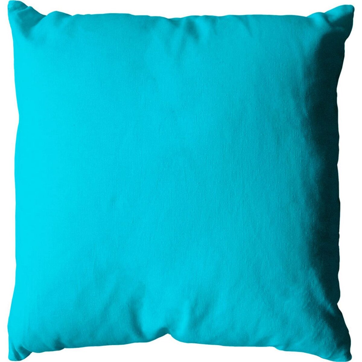 TOILINUX Coussin uni effet Bachette déhoussable - 40 x 40 cm - Turquoise