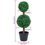 Voir la diapositive 5 : VIDAXL Plante de buis artificiel avec pot Forme de boule Vert 60 cm