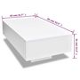 Voir la diapositive 5 : VIDAXL Table basse blanc brillant