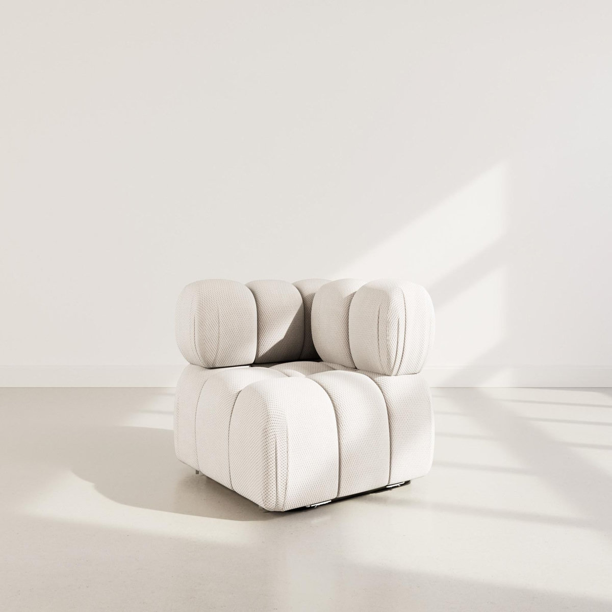 LISA DESIGN Ruby - module d'assise d'angle droit en velours texturé