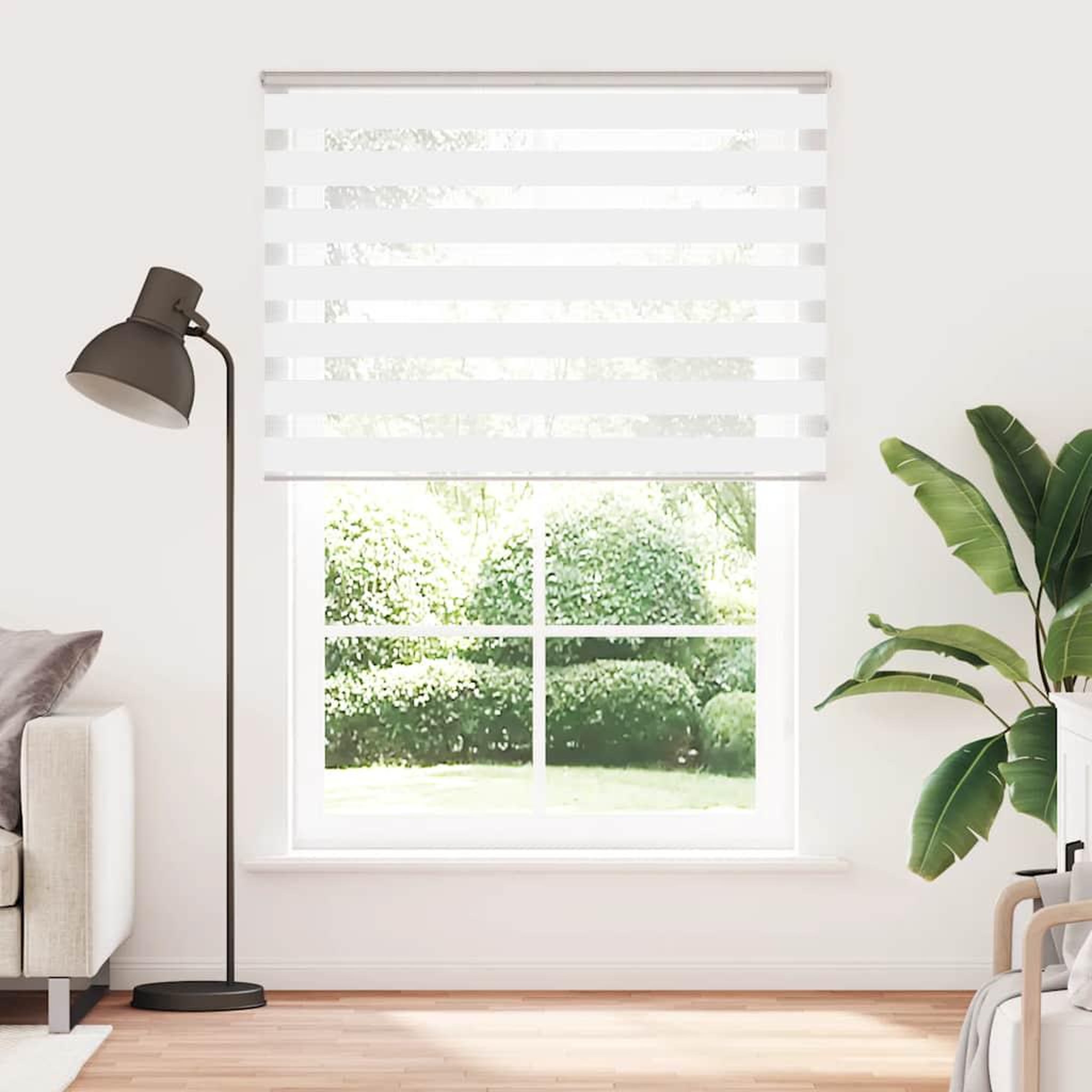 Voir la diapositive 2 : VIDAXL Store zebre blanc 165x230 cm largeur du tissu 160,9cm polyester