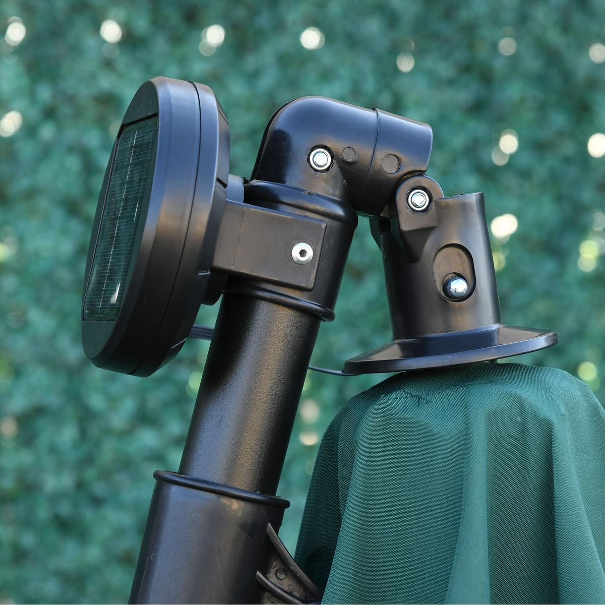 OUTSUNNY Parasol déporté octogonal parasol LED inclinable manivelle piètement acier dim. Ø 3 x 2,6H m vert