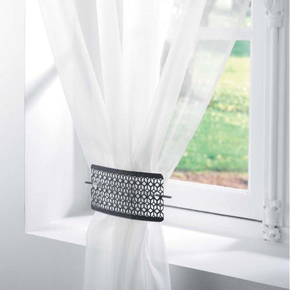 Paris Prix Embrasse de Rideau Broche  Ruchea  17cm Noir